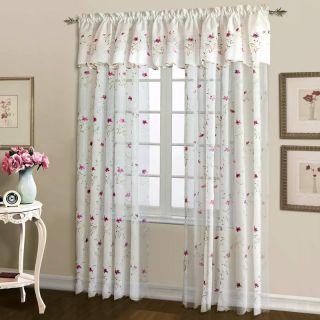 United Curtain Loretta Embroidered Voile Curtain Panel   Curtains