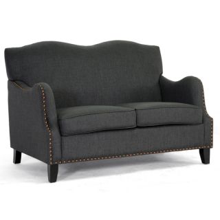 Penzance Dark Grey Linen Sofa and Loveseat Set