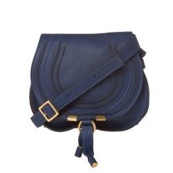 Chloe Marcie Mini Navy Leather Saddle Bag  ™ Shopping