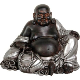 Oriental Furniture Sitting Lucky Buddha Statue   Sculptures & Figurines