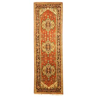 EORC Hand knotted Wool Serapi Rug (26 x 12 Runner)
