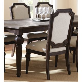 Steve Silver Cayden Side Dining Chair   Set of 2   Distressed Black Walnut   Kitchen & Dining Room Chairs