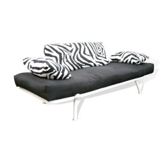 Elite Products Mali Flex Zebra Sofa/Cushion Combo Futon