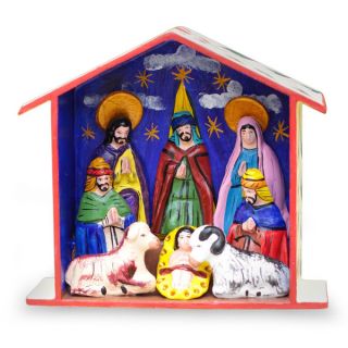 Ceramic Epiphany Retablo Nativity Scene (Peru)   13265862