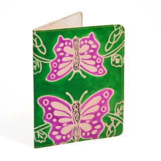 Leather Green Butterfly Passport Cover (India)   Shopping