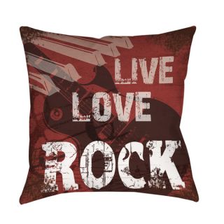 Thumbprintz Live Love Rock Indoor/ Outdoor Throw Pillow
