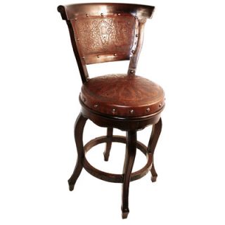 New World Trading Colonial Spanish Heritage Round Counter Stool with