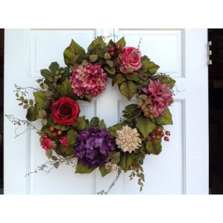 Cottage Rose Wreath by Mills Floral