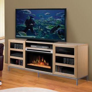 Dimplex Windsor Entertainment Center Electric Fireplace with Glass Ember Bed