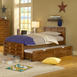 American Woodcrafters Heartland Captains Bed with Trundle