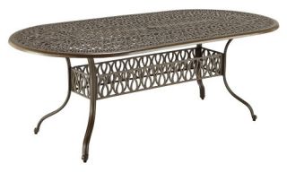 Floral Blossom Oval Dining Table   Patio Dining Tables