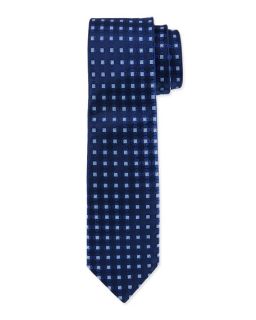 Charvet Square Medallion Silk Tie, Blue