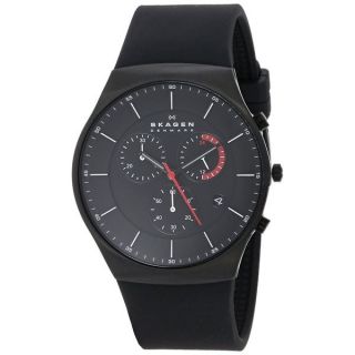 Skagen Mens SKW6075 Silicone Titanium Chronograph Watch   16928340