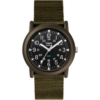 Timex Mens T41711 Expedition Camper Black/Green Fabric Strap Watch