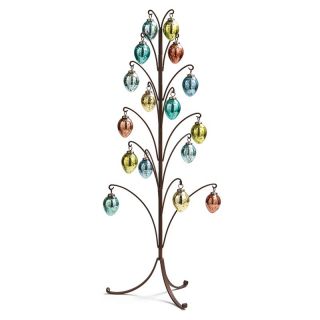 Holiday Ornament Tree with Mercury Glass Egg Ornaments
