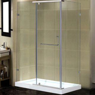 48 x 35 x 77.5 Pivot Door Shower Enclosure with Base