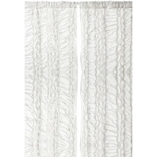 Gray Petite Ruffle 96 inch Curtain Panel