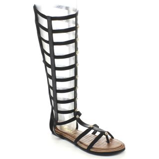 BUMPER ODELIA04 Womens Studded Knee High Gladiator Sandals