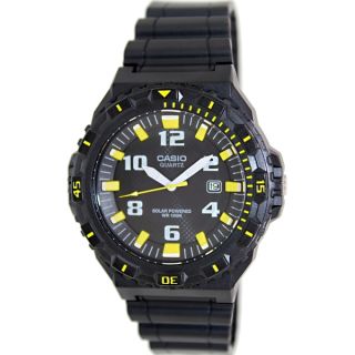 Casio Mens MRWS300H 1B3V Black Resin Analog Quartz Watch with Black