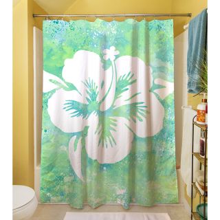 Thumbprintz Sponge Paint Hibiscus Shower Curtain   Shopping
