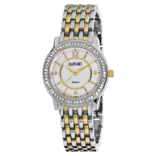 August Steiner Womens Dazzling Diamond Bracelet Watch with Mother of