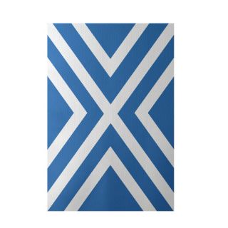 Stripe Blue Indoor/Outdoor Area Rug by e by design