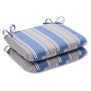 Pillow Perfect Rounded Outdoor Seat Cushion   18.5 x 15.5 x 3 in.   Set of 2   Outdoor Cushions