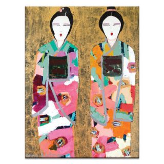 Gold Geisha by Anna Blatman Painting Print on Wrapped Canvas by Artist