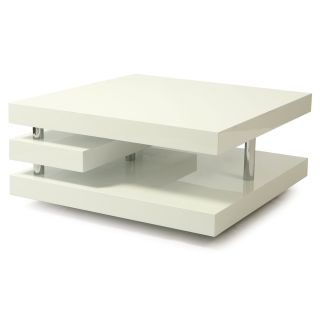 Impacterra Viceroy Coffee Table   Chrome & White High Gloss   Coffee Tables