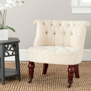 Safavieh Carlin Tufted Chair   Natural Cream   Accent Chairs