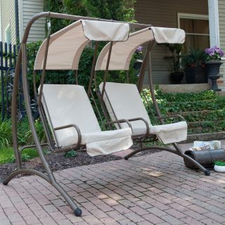 Coral Coast Two Seat Canopy Swing Chairs