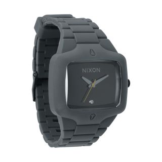 Nixon Mens Grey and Black Rubber Player Watch   Shopping