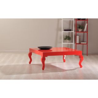 Lukens Red Lacquer Contemporary Coffee Table   Shopping