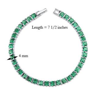 Oravo Princess Cut Emerald Tennis Bracelet