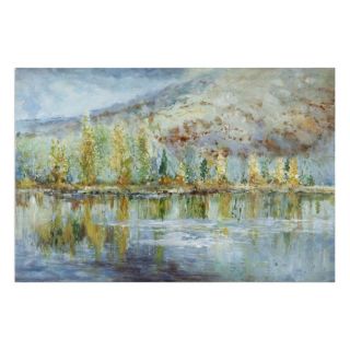 Autumn Reflection Landscape Painting Print on Canvas by Loon Peak