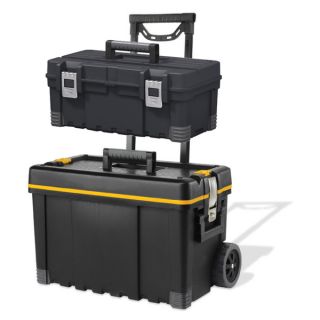 Tool Box and Wheeled Storage Chest Combo, Black   17599229  