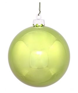 Vickerman 12 in. Lime Shiny Ball   Ornaments