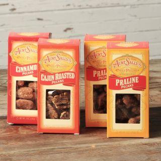 Aunt Sallys Coated Louisiana Pecans Variety Bundle (Pack of 4