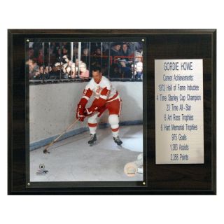 NHL 12 x 15 in. Gordie Howe Detroit Red Wings Career Stat Plaque   NHL Clocks & Wall Art