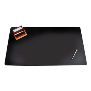 Artistic Westfield Designer Desk Pad with Decorative Stitching   24 x 19 in.   Black   Office Desk Accessories