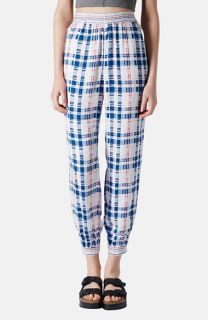 Topshop Plaid Jogger Pants