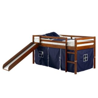 Donco Kids Tent Twin Loft Bed with Slide