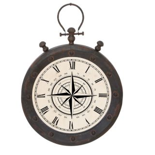 Casa Cortes Weathered Compass Hanging Wall Clock   15436233
