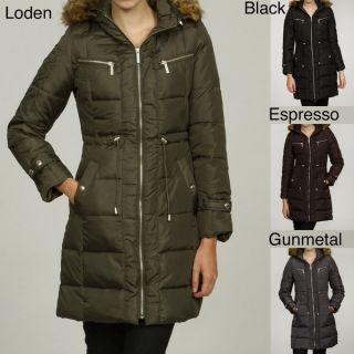 MICHAEL Michael Kors Womens Faux Fur Hooded Coat   13575677