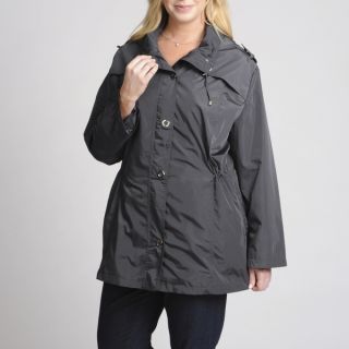 Utex Womens Plus Carbon Fashion Anorak with Removable Hood