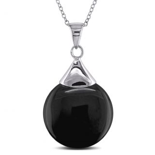 by Miadora Sterling Silver Black Onyx Necklace   Shopping