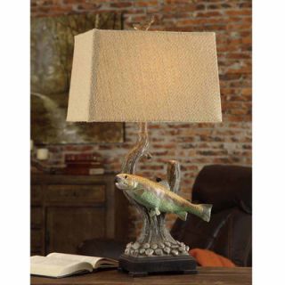 Crestview Collection Trout Rising 29 H Table Lamp with Rectangular