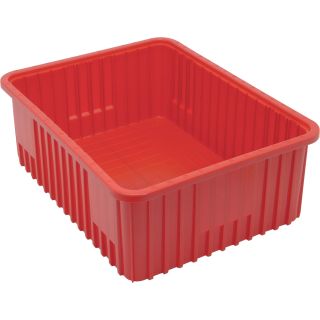 Quantum Storage Dividable Grid Container — 3-Pack, 22 1/2in.L x 17 1/2in.W x 8in.H, Red, Model# DG93080RD  Dividable Grid Containers