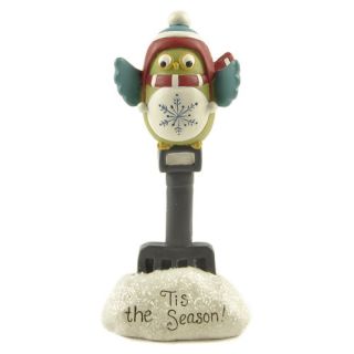 Tis The Season Owl on Shovel Figurine
