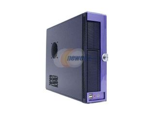 Ever Case E1290P L24 Black/Purple Steel MicroATX Desktop Computer Case 240W Power Supply